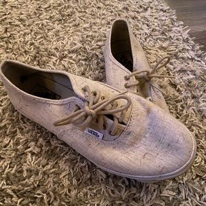 Tan Vans with colored specks